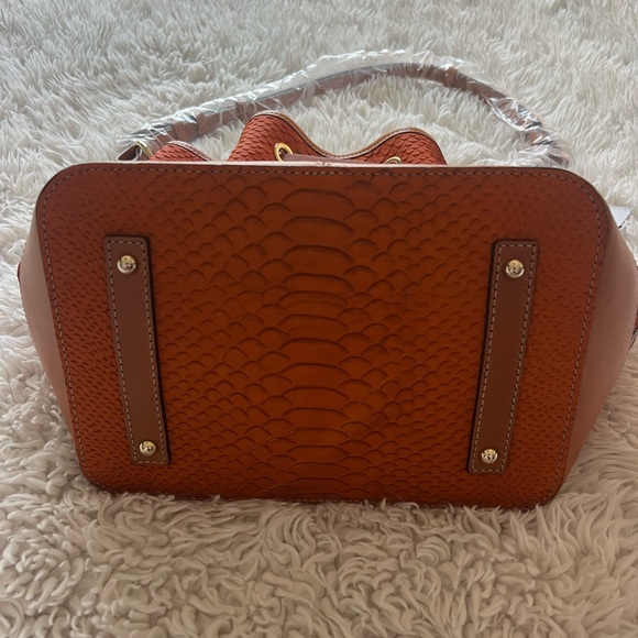 Dooney & Bourke Orange Drawstring Bucket Bag - Picture 6 of 9